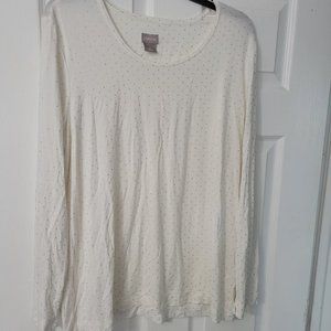 Long‎ sleeve Chico's ivory color tee - Size 3